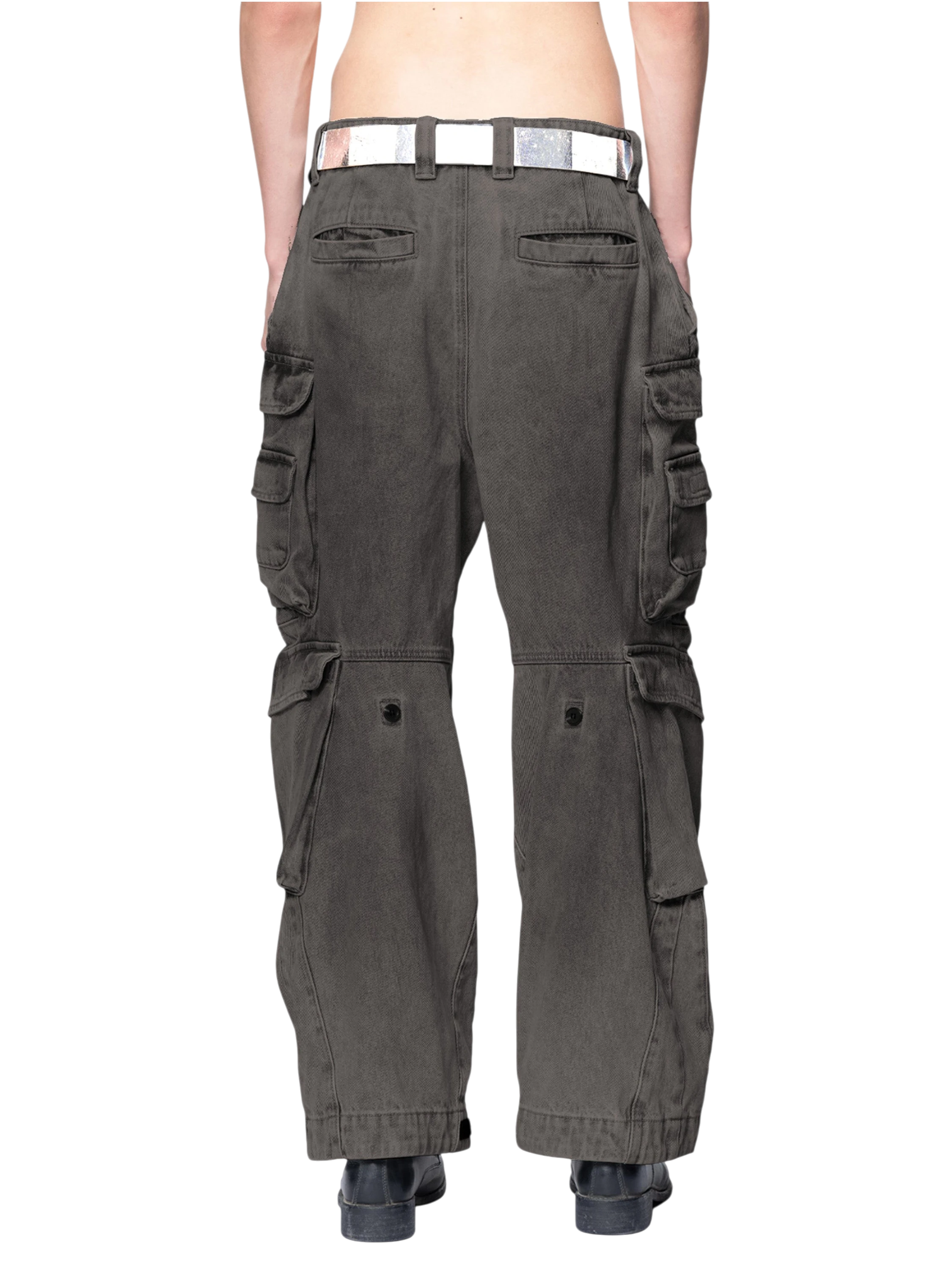 TBHNP Disciple mud-dyed multi-pocket baggy cargo pants — men's streetwear cargo pants