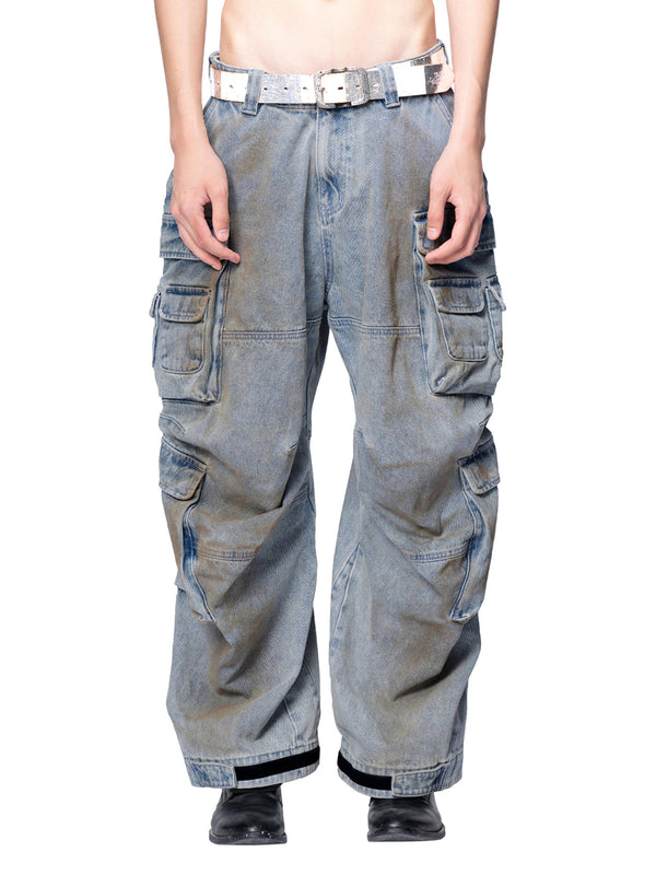 DISCIPLE ADJUSTABLE MULTI-POCKET WIPE DIRTY OVERALLS