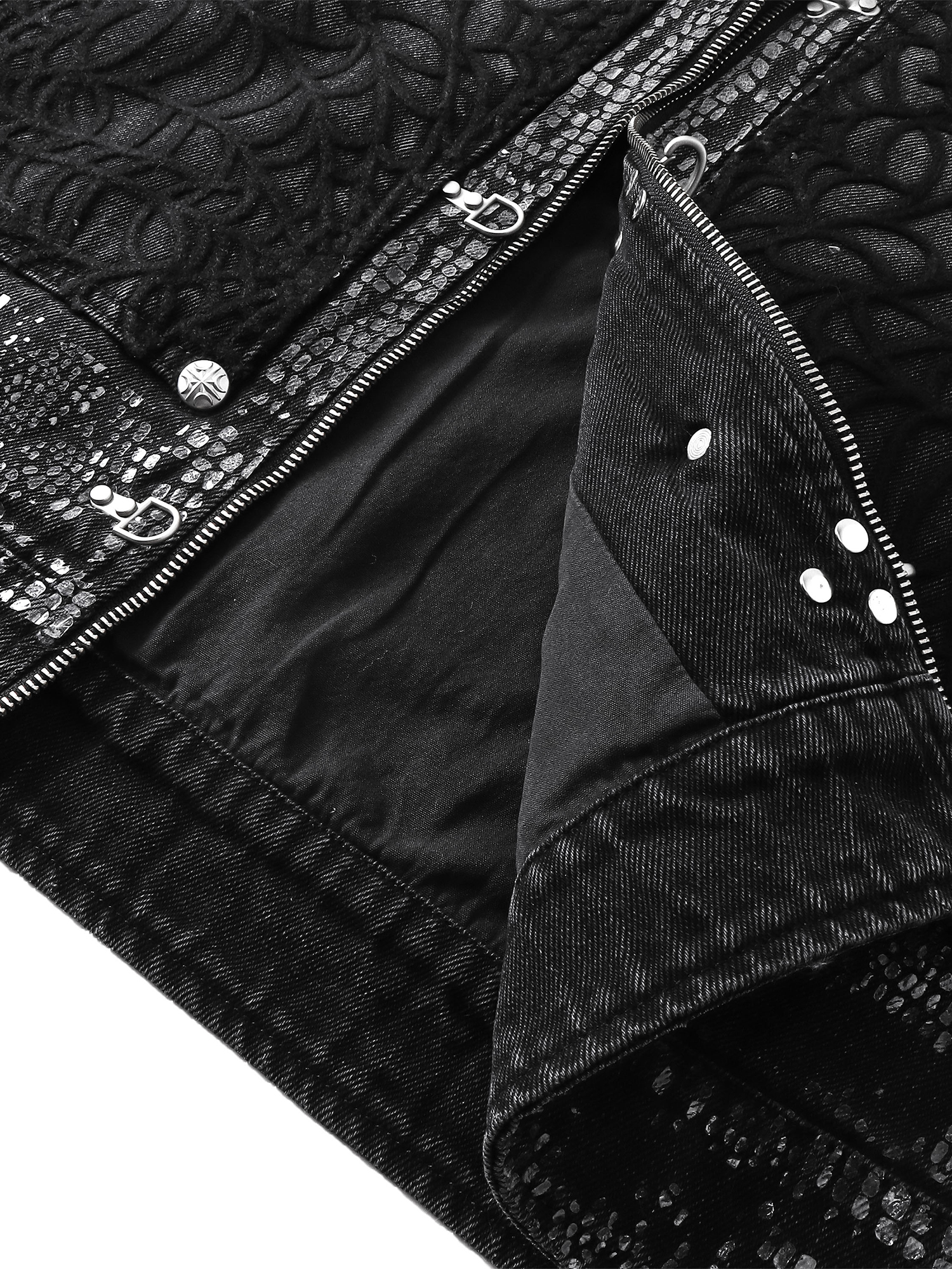 LUMINOUS DAWN FRINGED DENIM HOODEDVEST