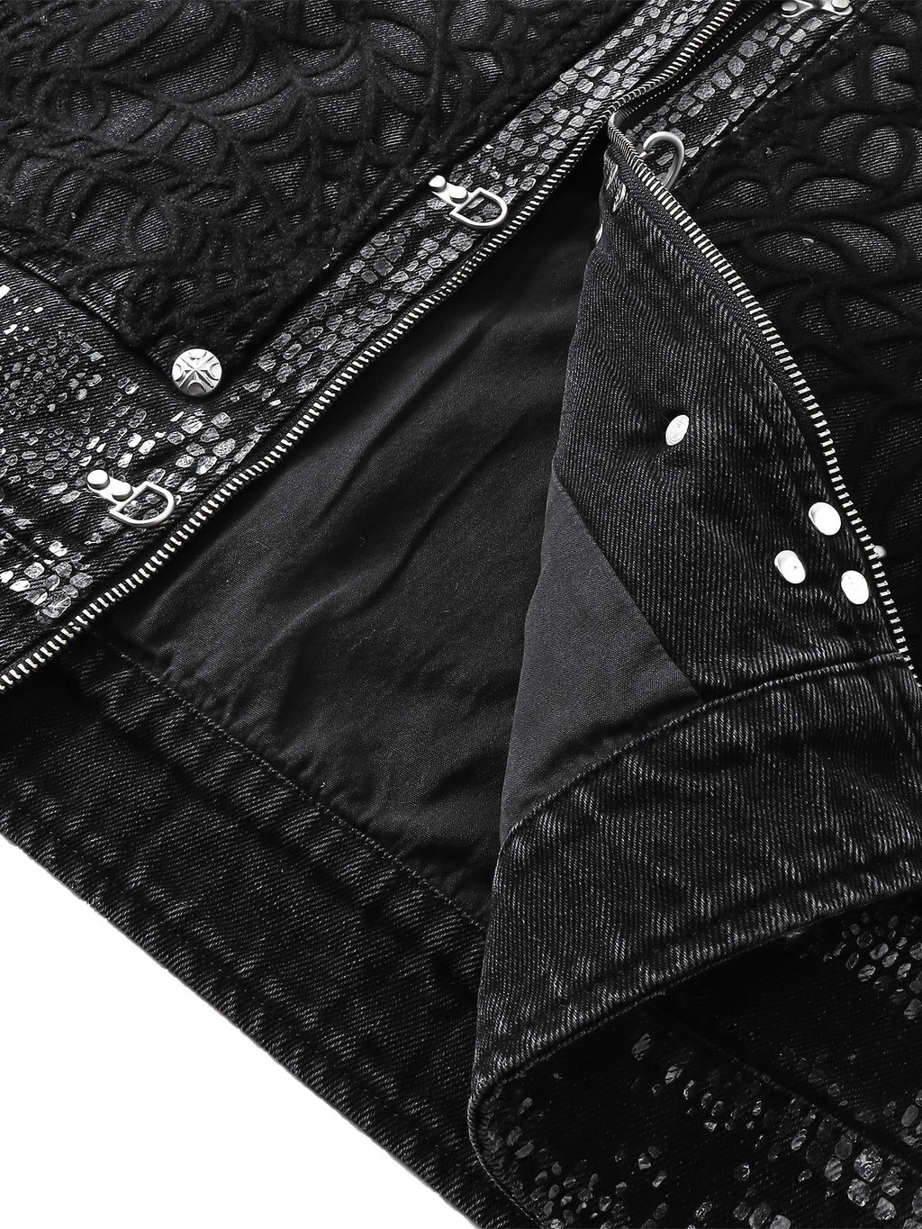 LUMINOUS DAWN FRINGED DENIM HOODEDVEST