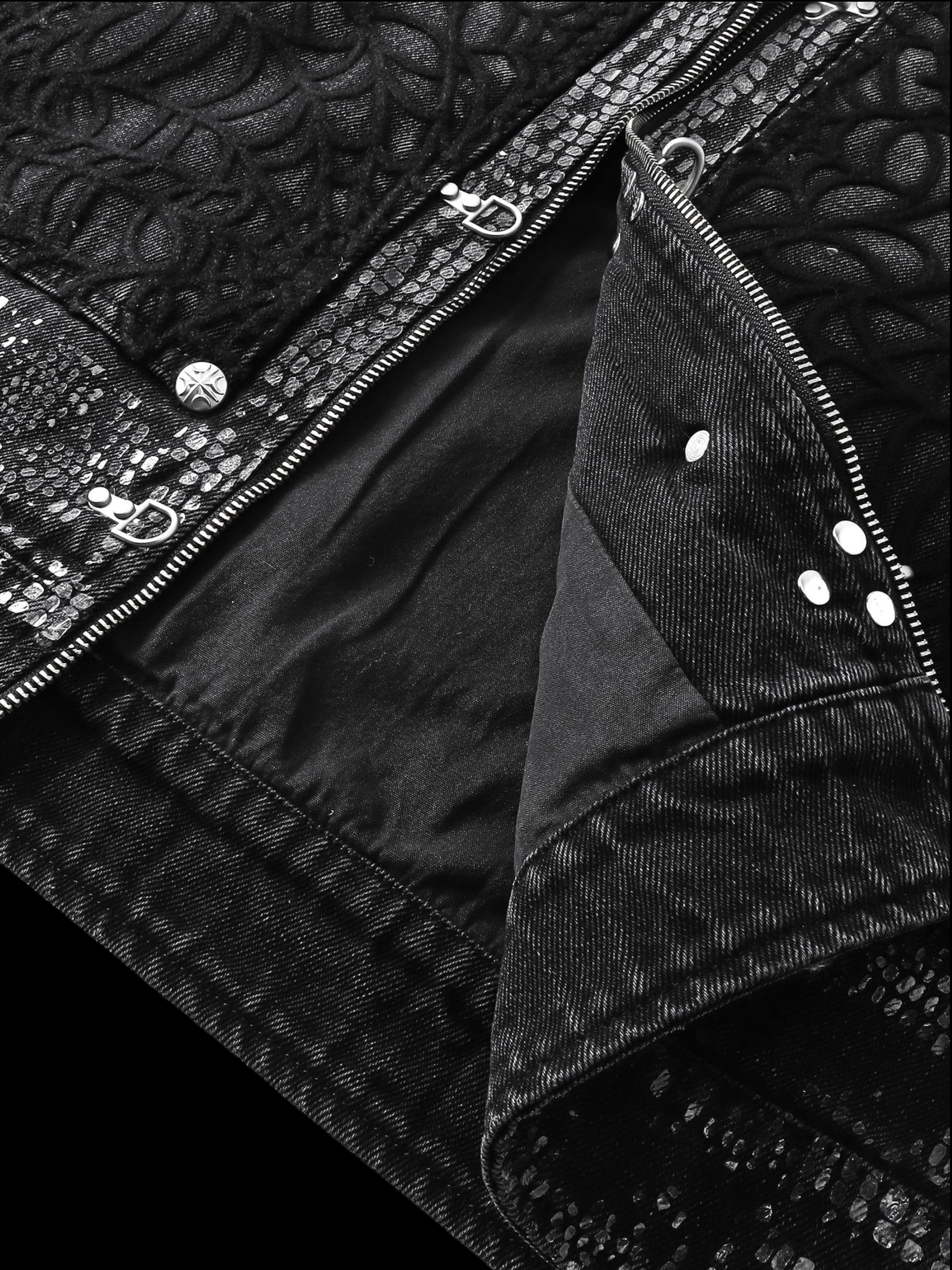 TBHNP Luminous Dawn cobweb distressed denim vest — men's streetwear vest