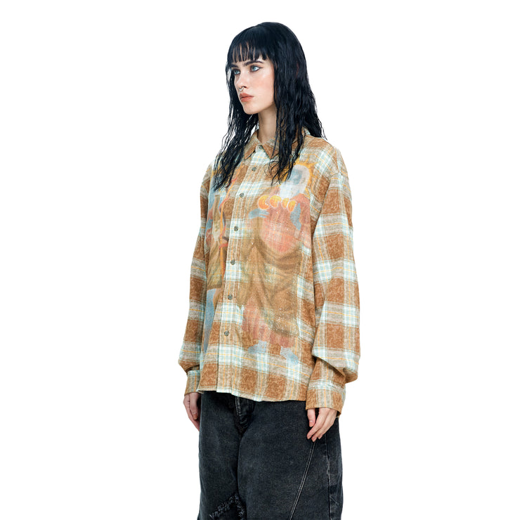 DOUBLE SAINT MURAL PLAID SHIRT