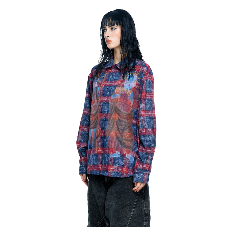 DOUBLE SAINT MURAL PLAID SHIRT