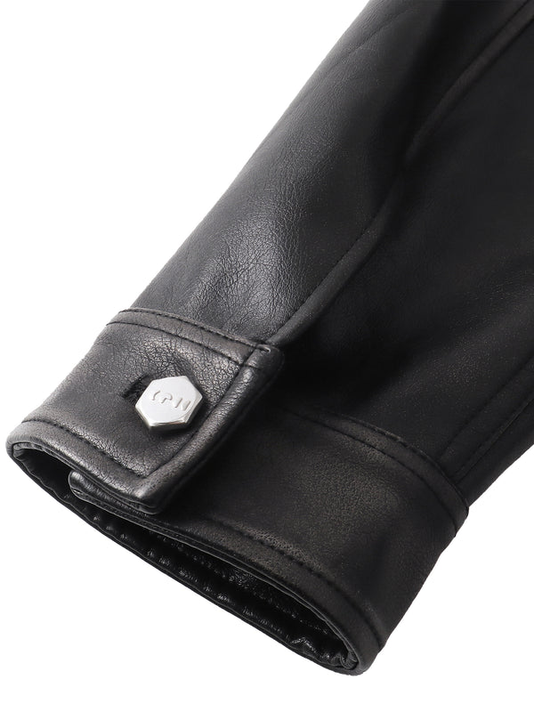ECLIPSE OF THE BLOOD MOON COBWEB LEATHER JACKET