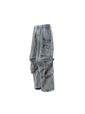 TBHNP Disciple mud-dyed multi-pocket baggy cargo pants — men's streetwear cargo pants