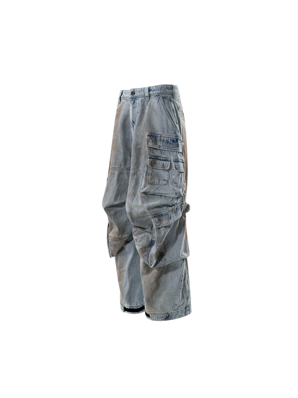 DISCIPLE MUD-DYED 多口袋 Baggy Cargo 褲