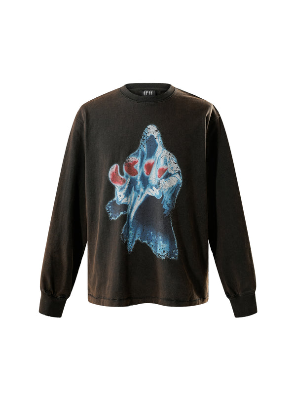 DISCIPLE TWO-TONE PRINTED L/S TEE