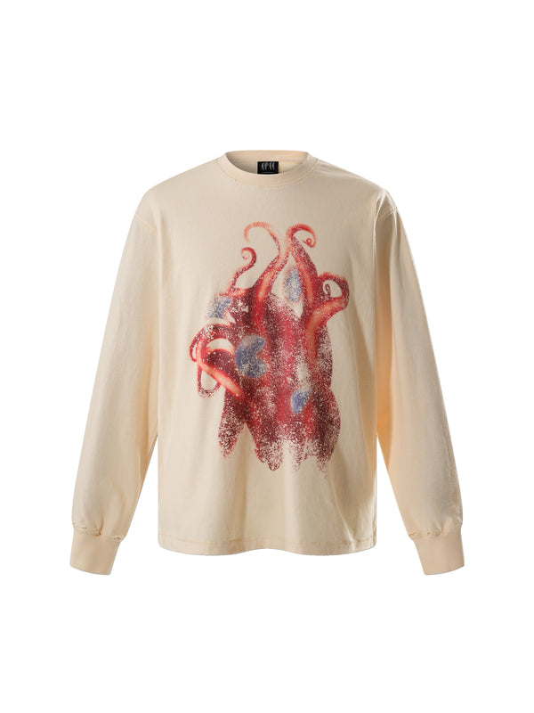 DISCIPLE TWO-TONE PRINTED L/S TEE