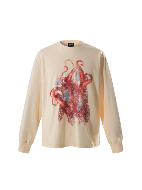 TBHNP Disciple two-tone washed long-sleeve tee — men's streetwear graphic tee