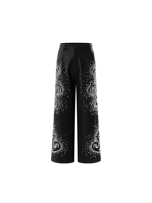 LUMINOUS DAWN PEARL RHINESTONE DRESS PANTS