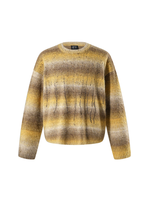 LUMINOUS DAWN RHINESTONE MOHAIR SWEATER