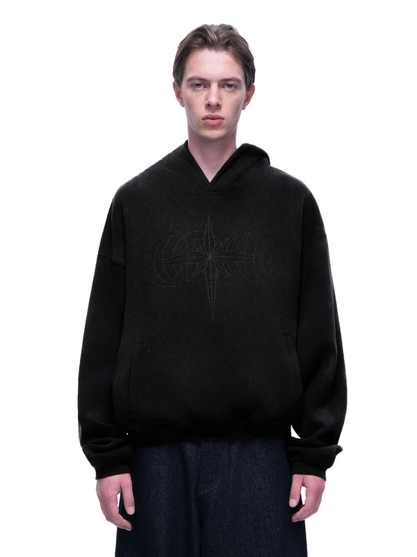 LUMINOUS DAWN EMBROIDERED LOGO HOODIE