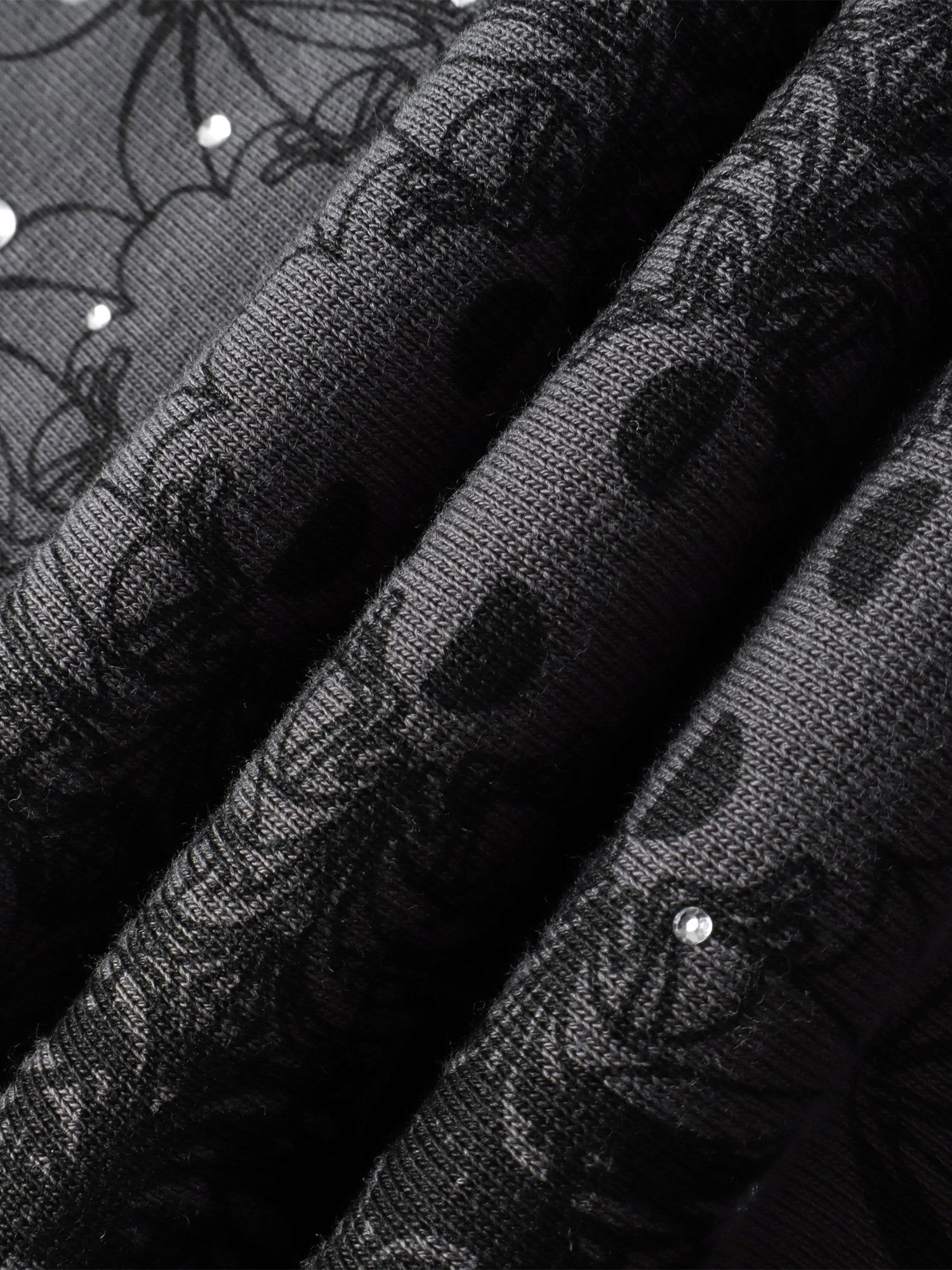 LUMINOUS DAWN DARK PATTERN RHINESTONE PANTS