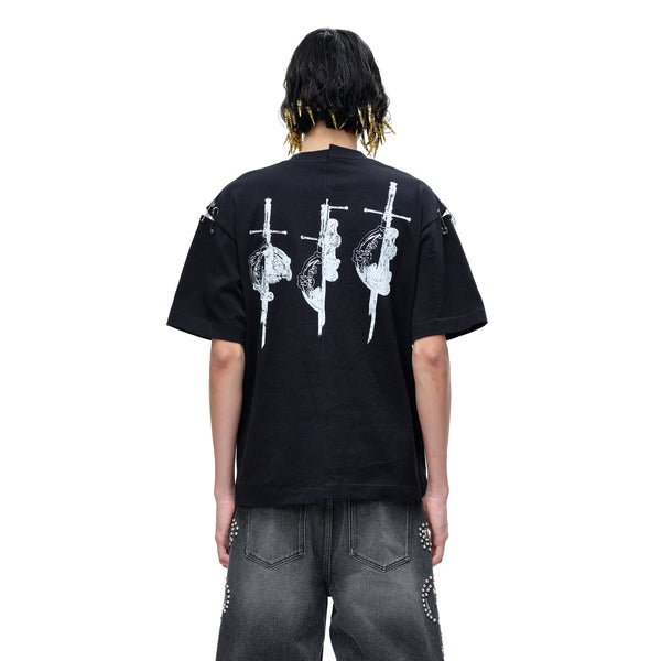 LUMINOUS DAWN DESTROYED PATCHWORK S/S TEE