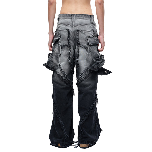 LUMINOUS DAWN SCULPTED BAT FLARE JEANS