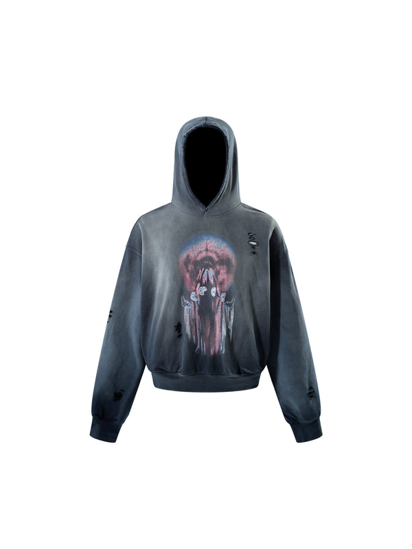 DISCIPLE SLASH DESTROYED HOODIE