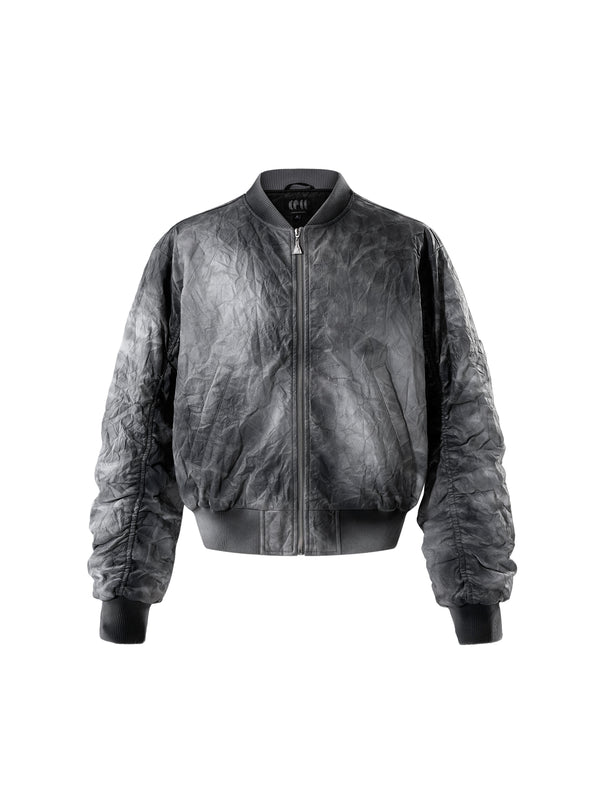 DISCIPLE WRINKLED SPRAY-PAINTED MA1 JACKET