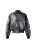 TBHNP Disciple spray-painted MA-1 bomber jacket, blue-grey — men's streetwear jacket