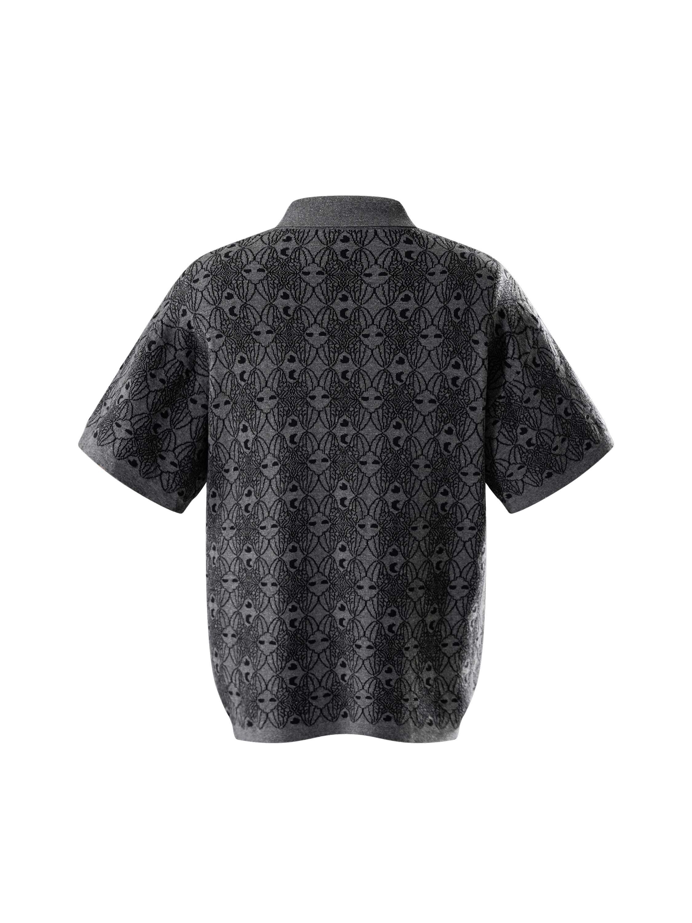 LUMINOUS DAWN BAT PATTERN POLO TEE