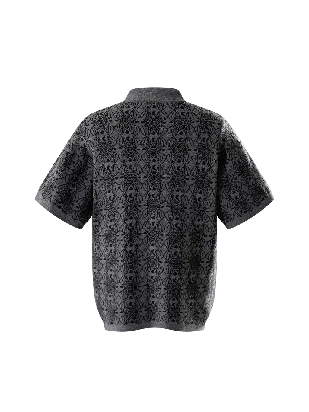 LUMINOUS DAWN BAT PATTERN POLO TEE