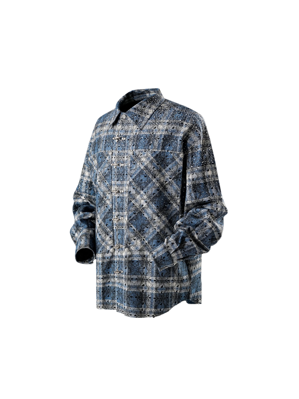 LUMINOUS DAWN SHADOWBAT BUCKLE PLAID SHIRT