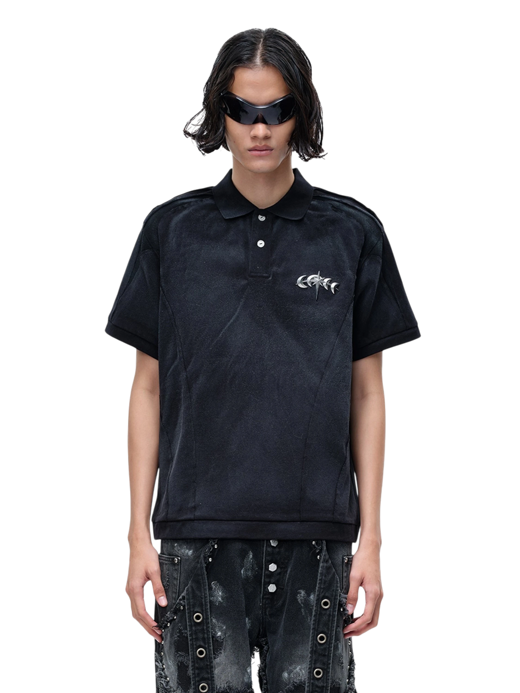 LUMINOUS DAWN STRUCTURED SEAM POLO SHIRT