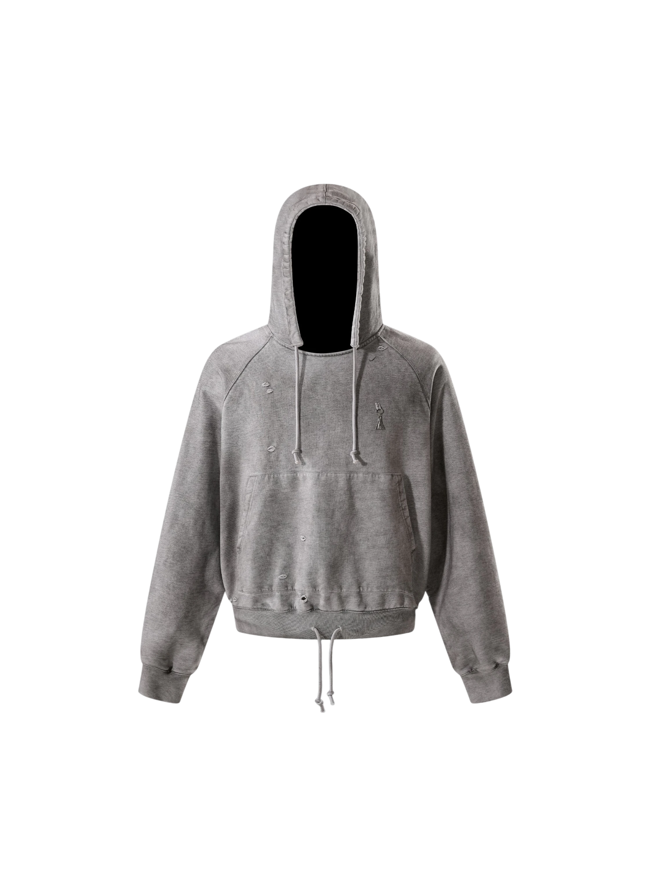 TBHNP Disciple distressed stained pullover hoodie, grey — men's streetwear hoodie