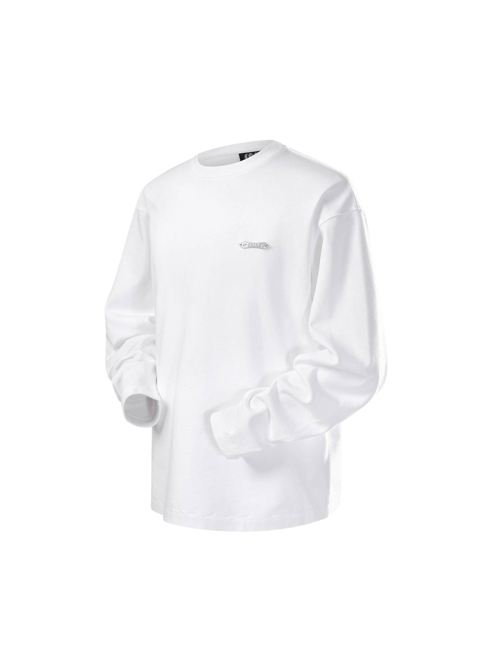 TBHNP Luminous Dawn flocked logo long-sleeve tee — men's streetwear graphic tee