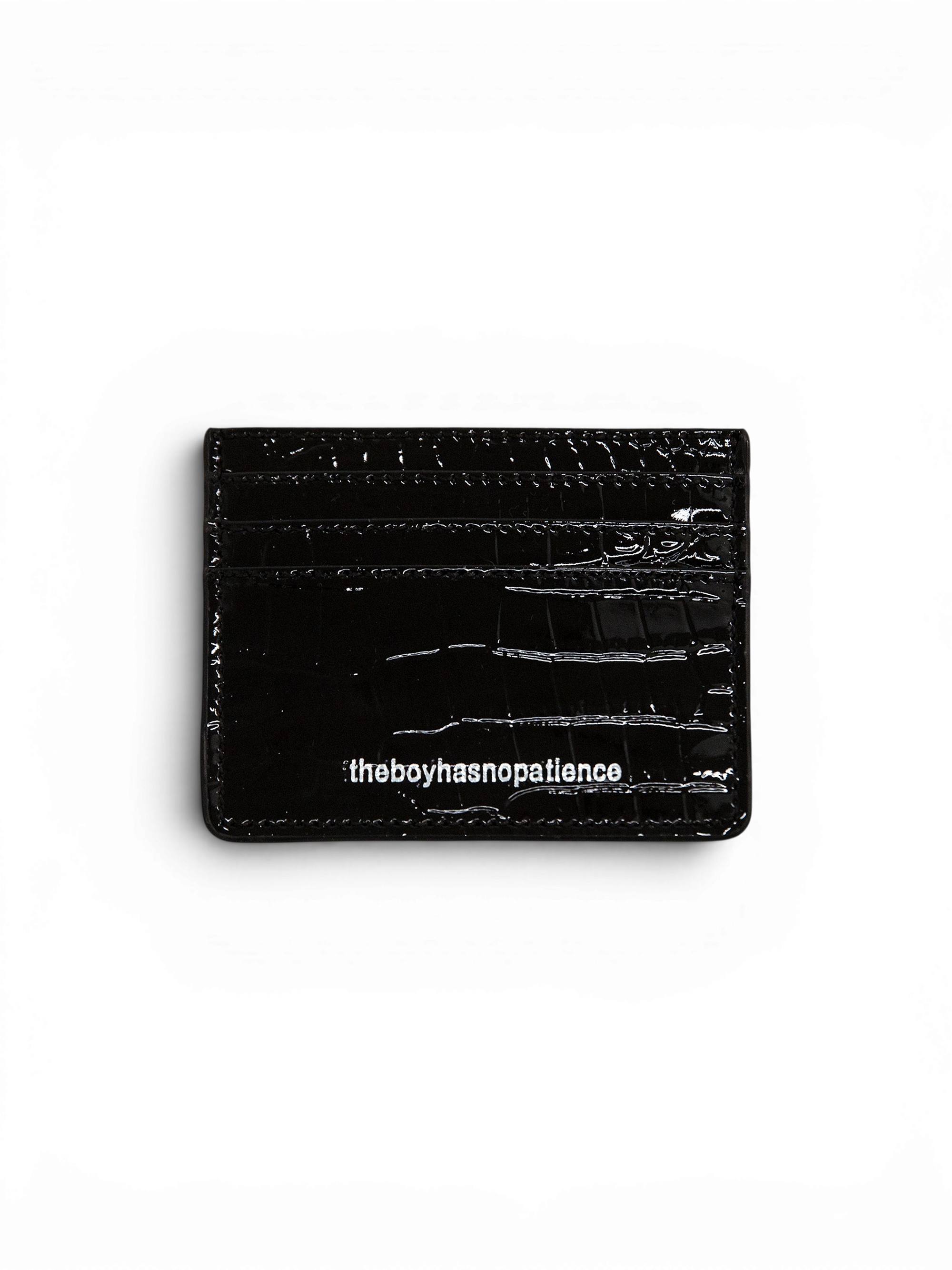 TBHNP Luminous Dawn full-grain leather card holder, black — gothic streetwear accessory
