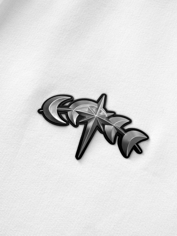 LUMINOUS DAWN ASTRAL LOGO FLOCKED PANTS