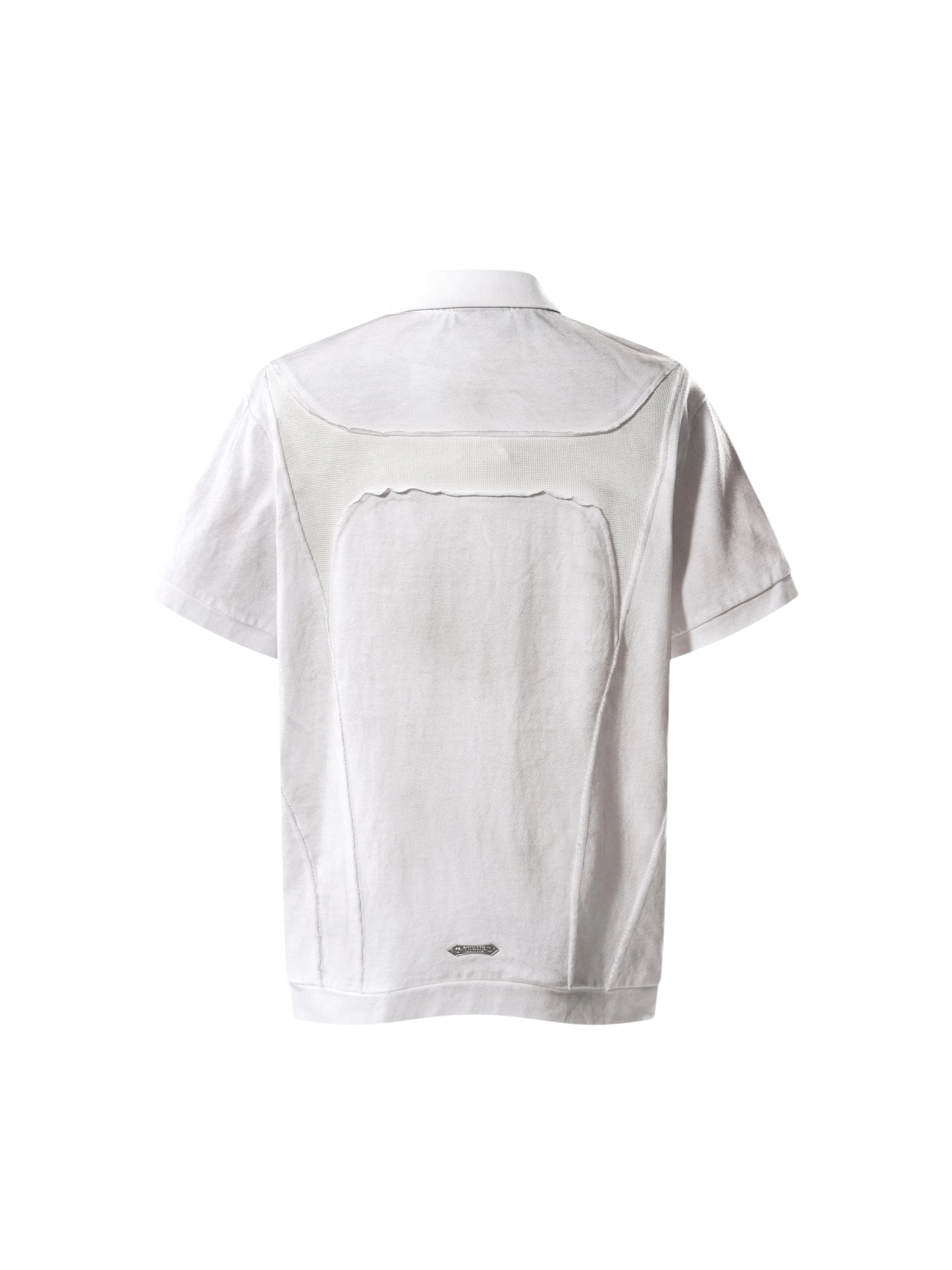 TBHNP Luminous Dawn structured seam polo shirt — men's streetwear short-sleeve polo
