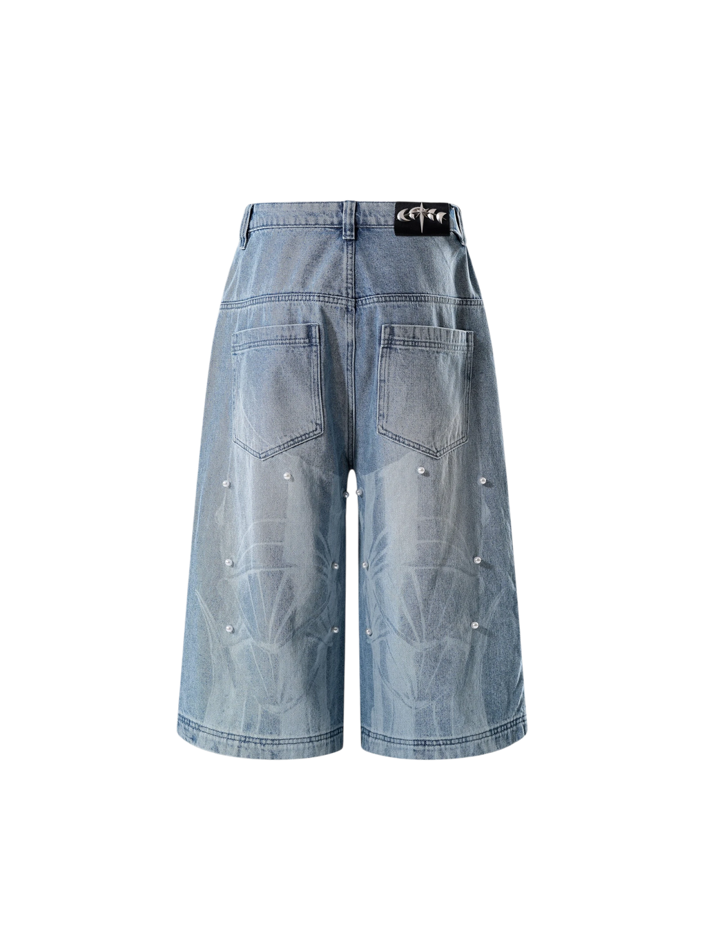 TBHNP Luminous Dawn pearl armor cropped wide-leg jeans — men's streetwear denim