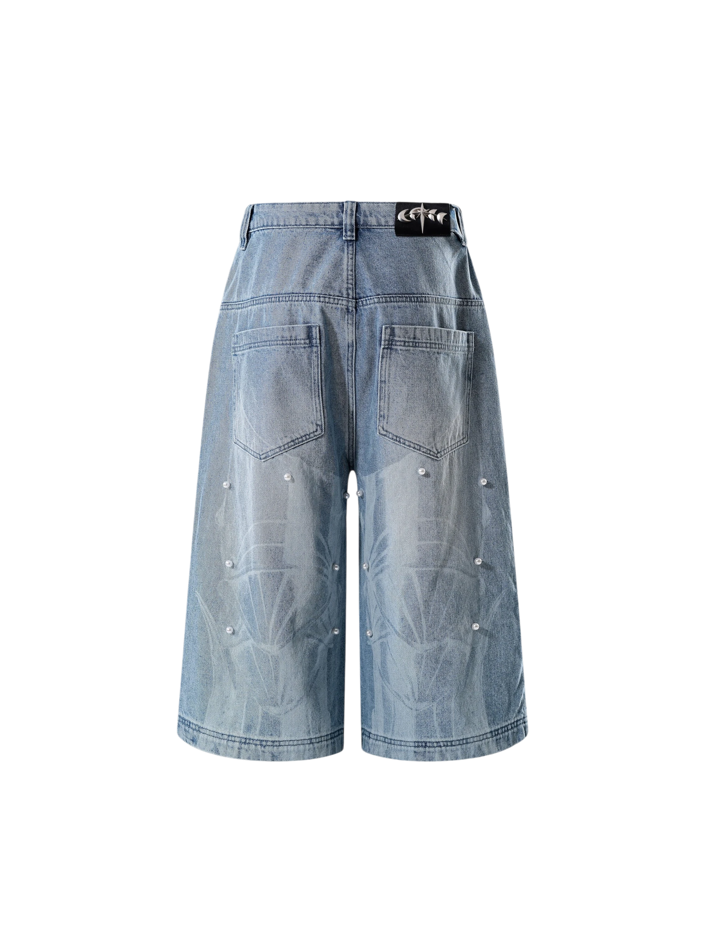 TBHNP Luminous Dawn pearl armor cropped wide-leg jeans — men's streetwear denim