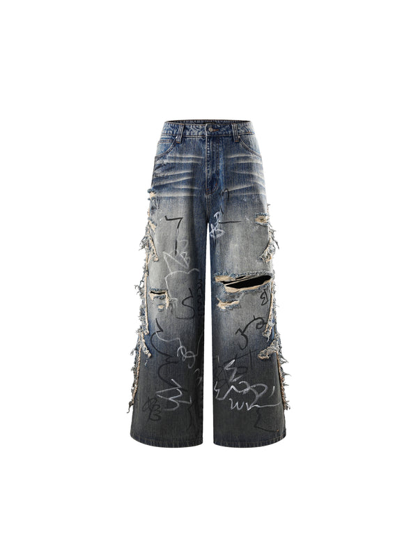 LUMINOUS DAWN GRAFFITI JEANS