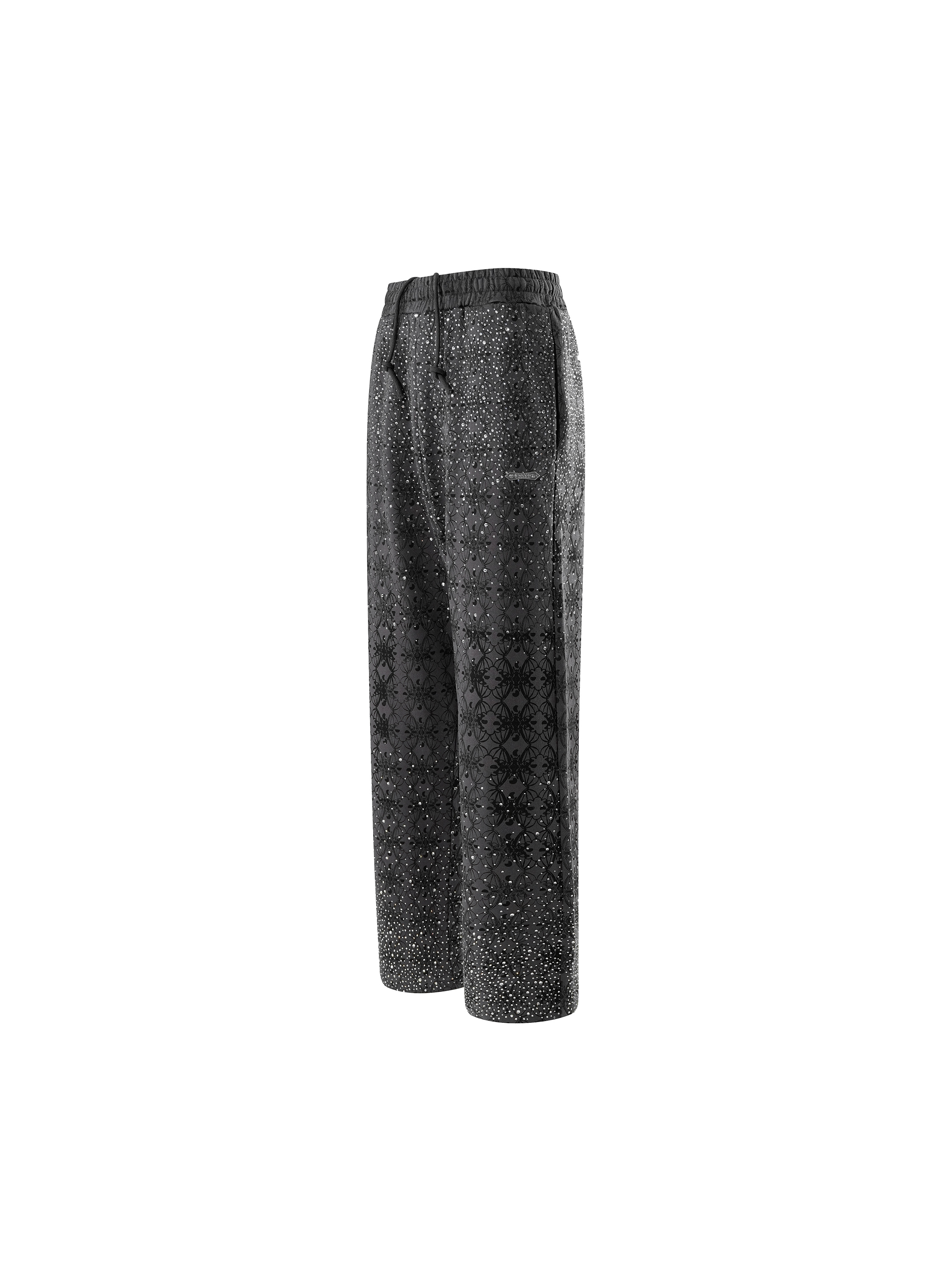 LUMINOUS DAWN DARK PATTERN RHINESTONE PANTS