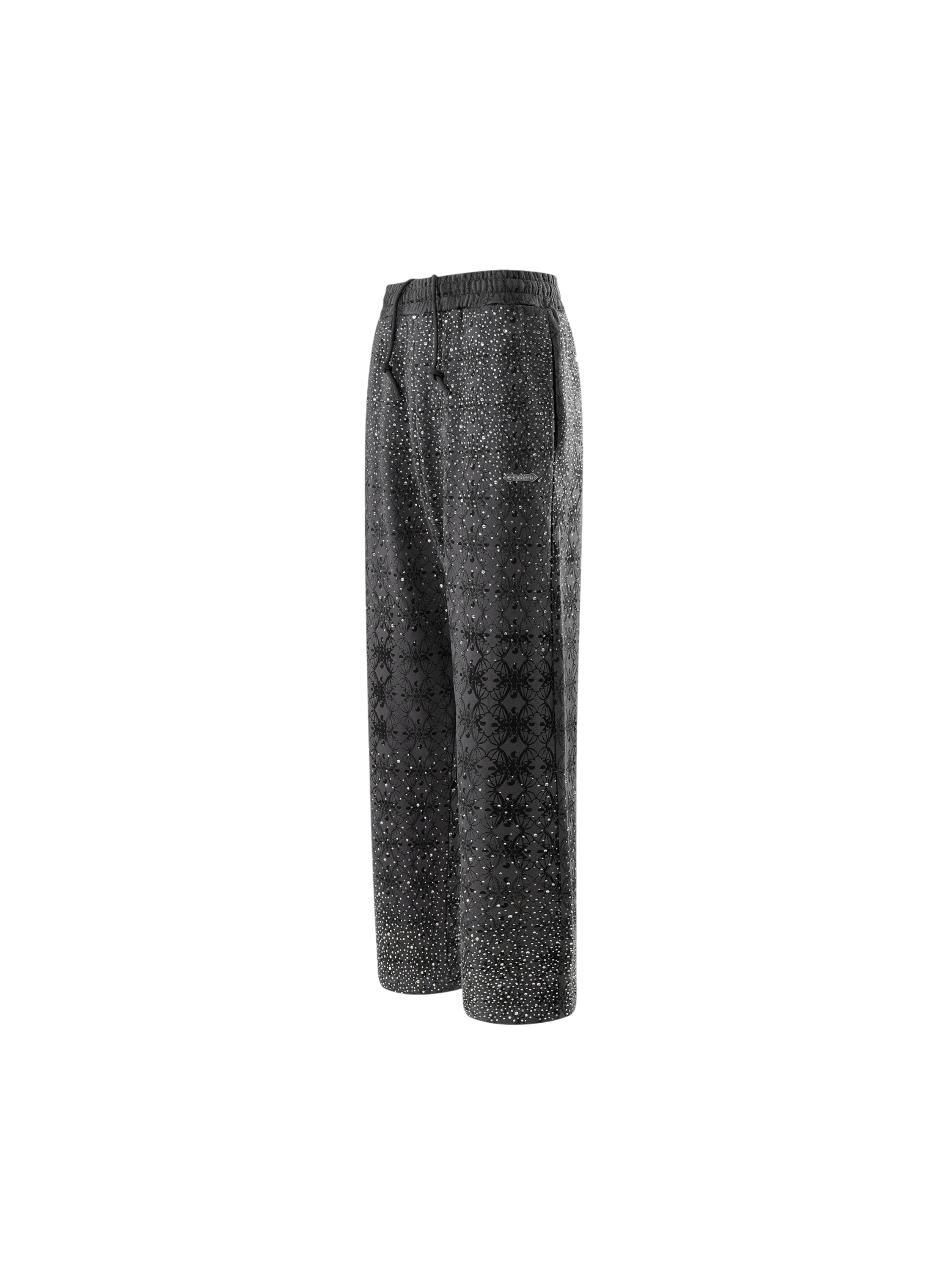 TBHNP Luminous Dawn all-over rhinestone wide-leg pants — men's streetwear pants