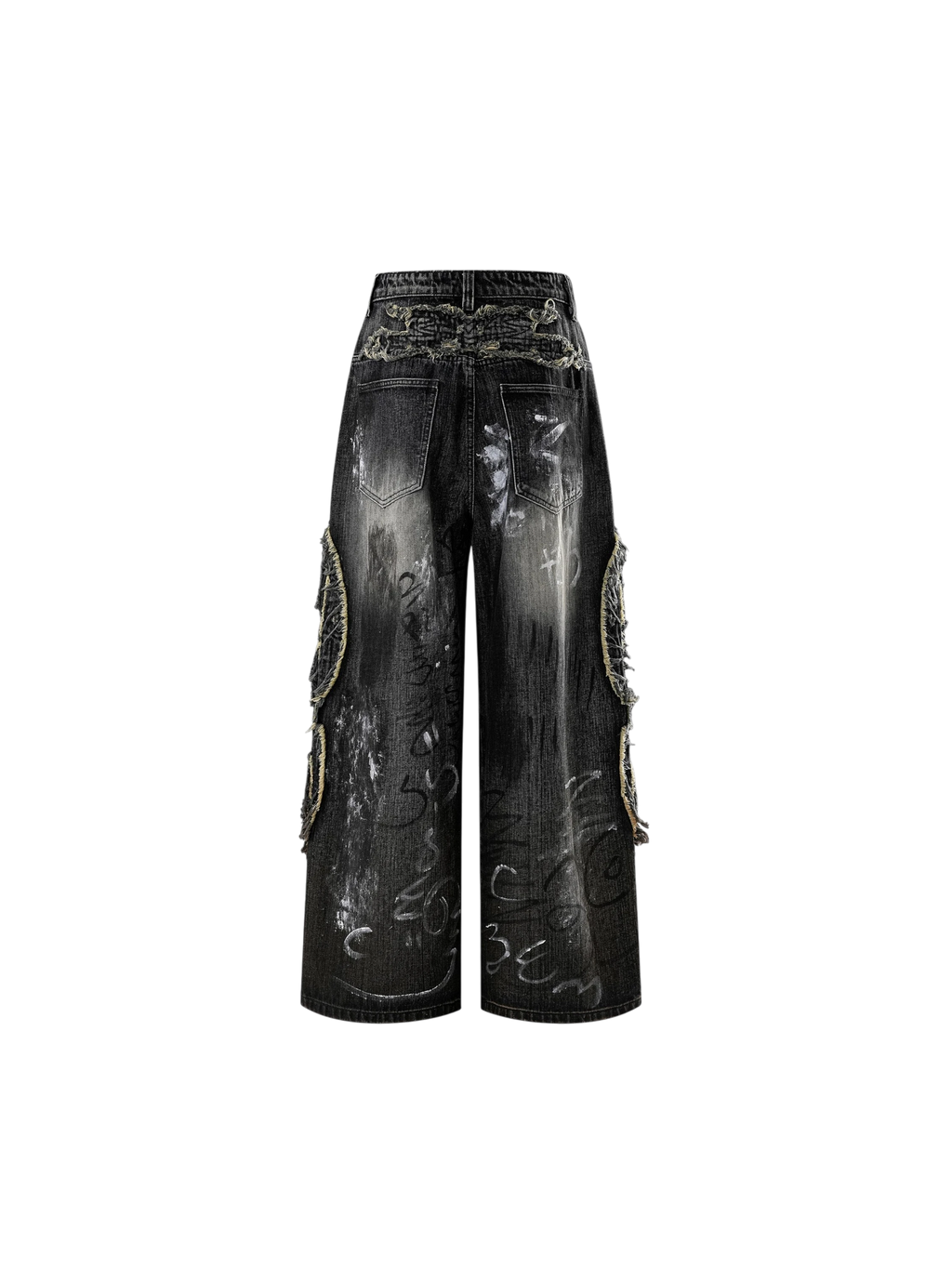 LUMINOUS DAWN GRAFFITI DISTRESSED JEANS