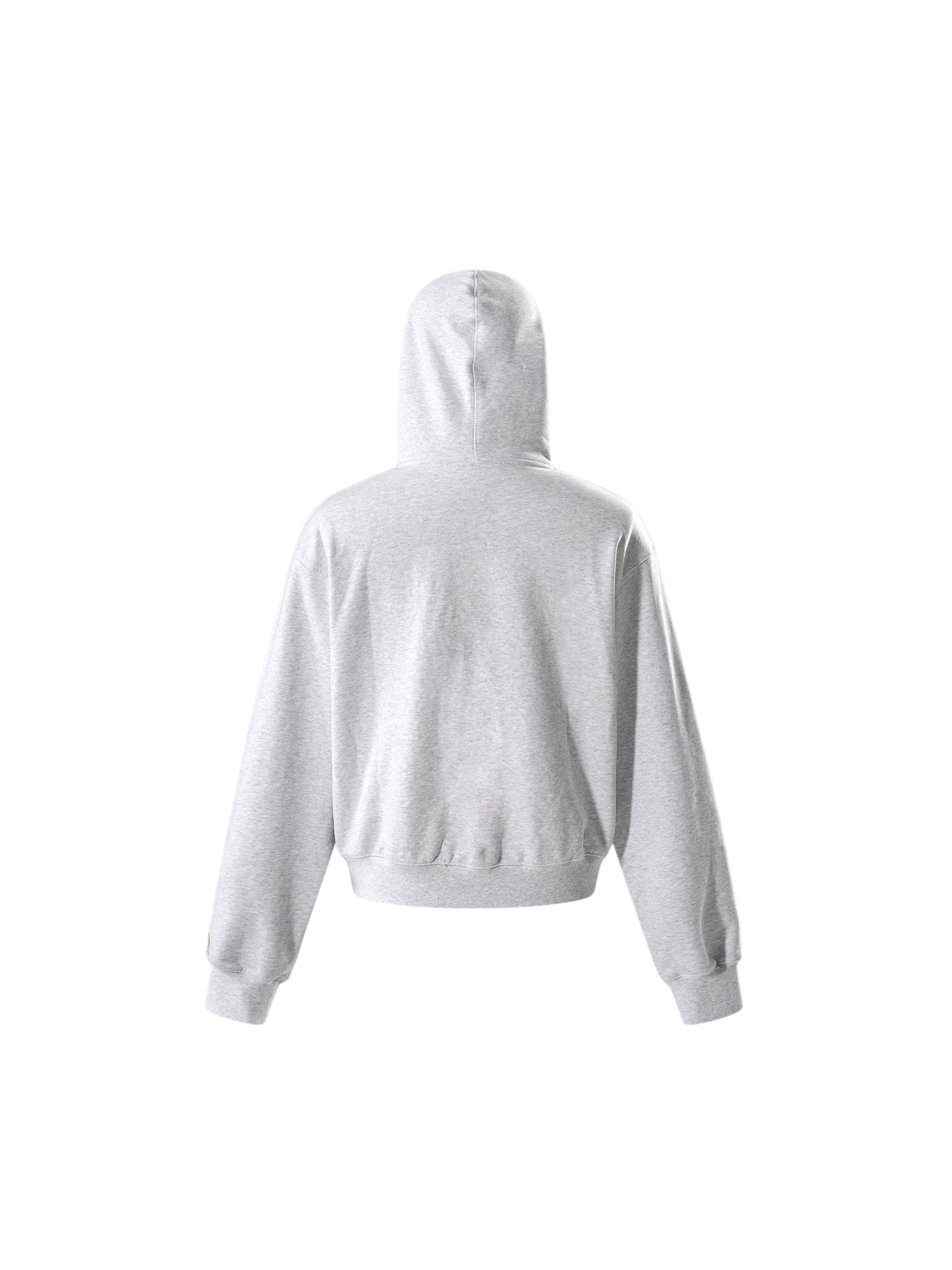 TBHNP Disciple graphic flocked zip-up hoodie, grey — men's streetwear hoodie
