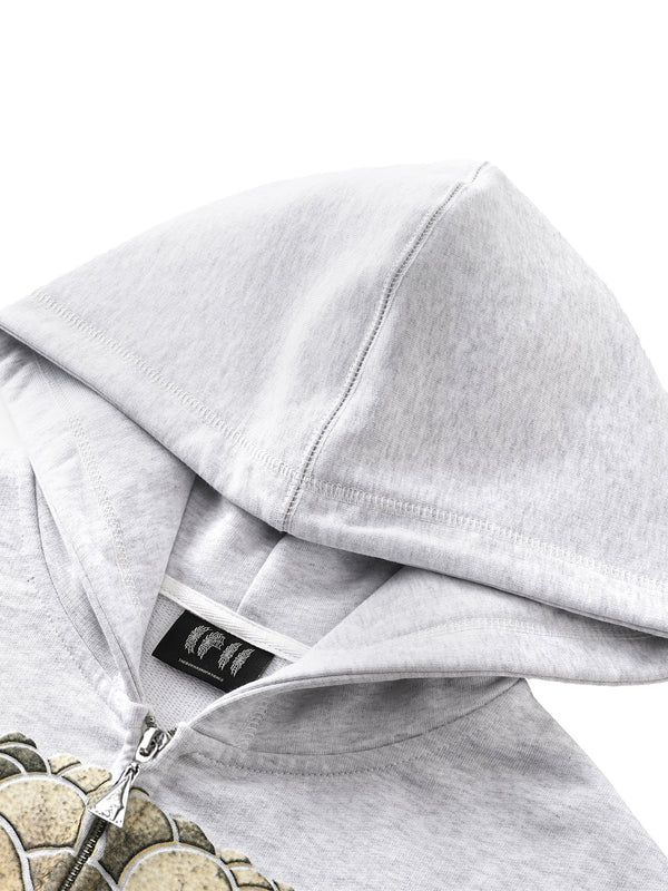 DISCIPLE GRAPHIC FLOCKED ZIP HOODIE
