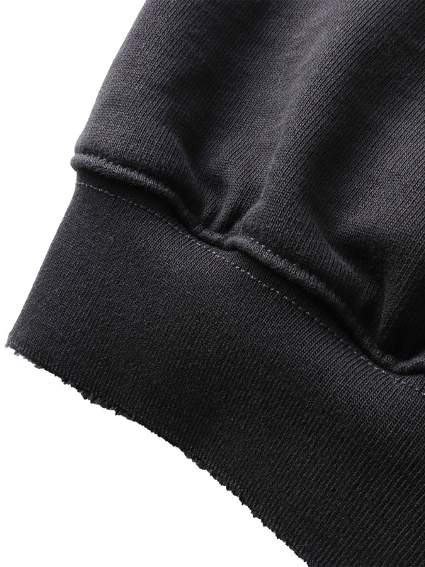 LUMINOUS DAWN WASHED PRINTED DESTROYED HOODIE