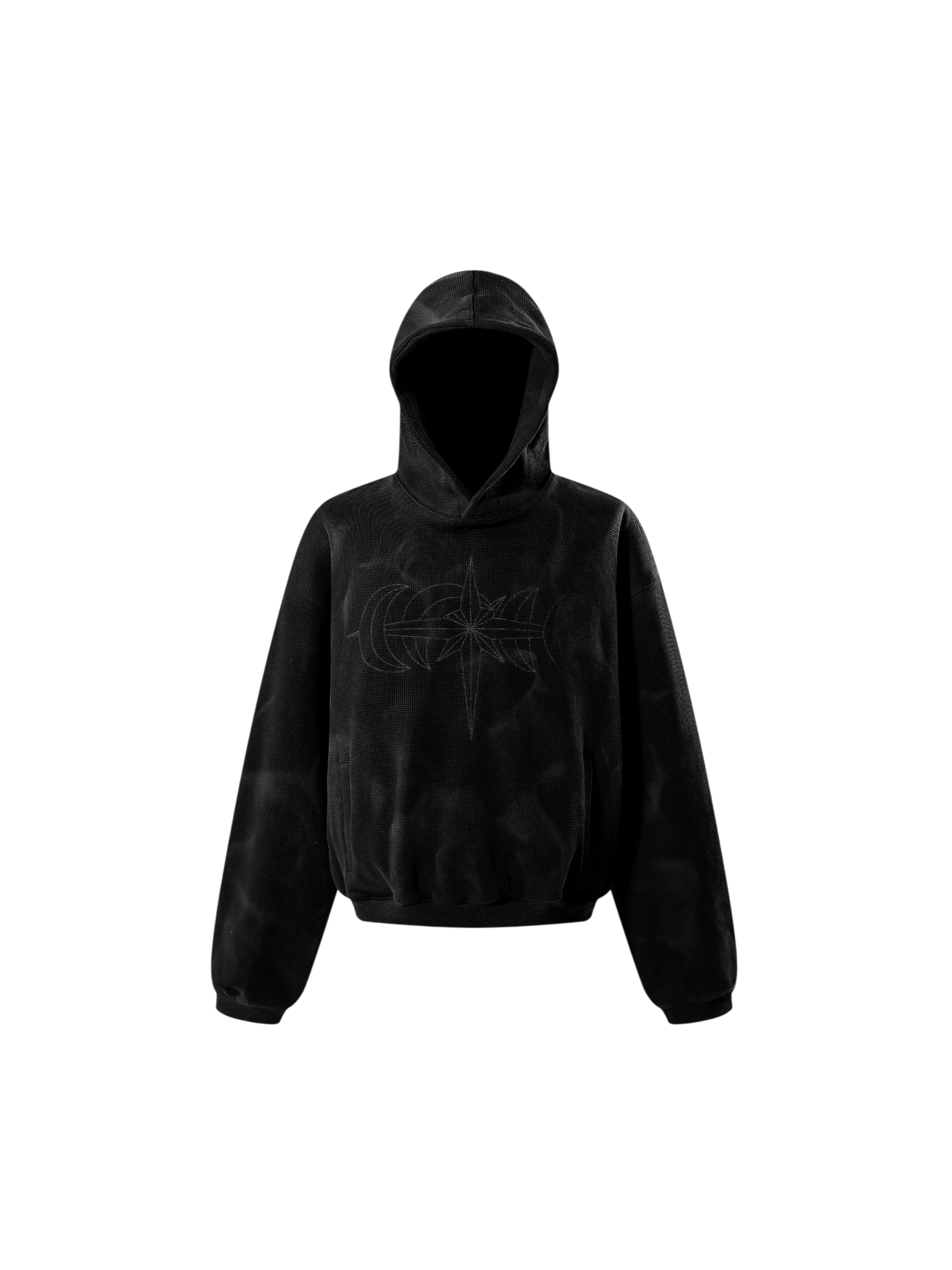 TBHNP Luminous Dawn tie-dye embroidered logo hoodie — men's streetwear hoodie
