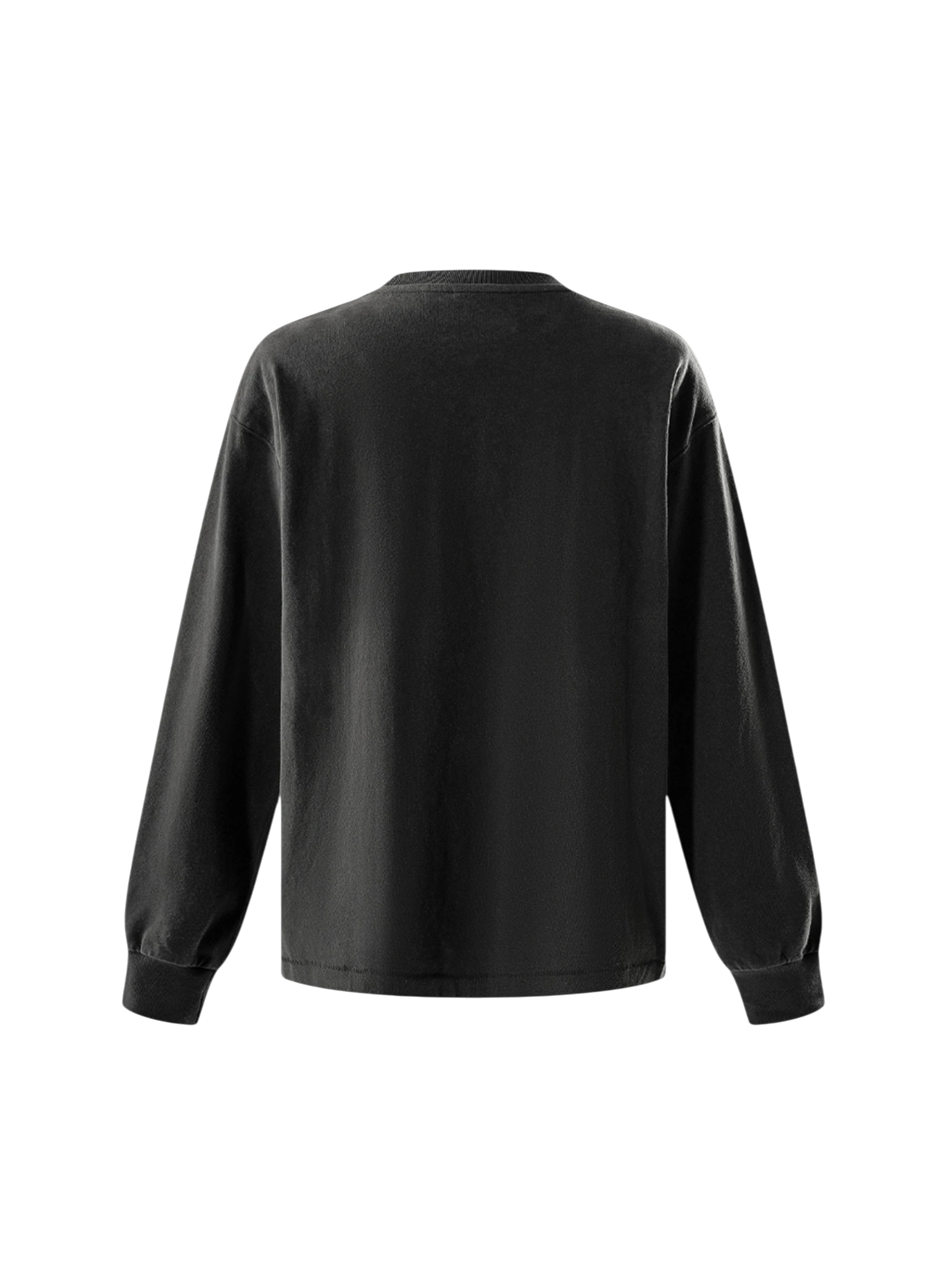 TBHNP Luminous Dawn knight and ghost print long-sleeve tee — men's streetwear graphic tee