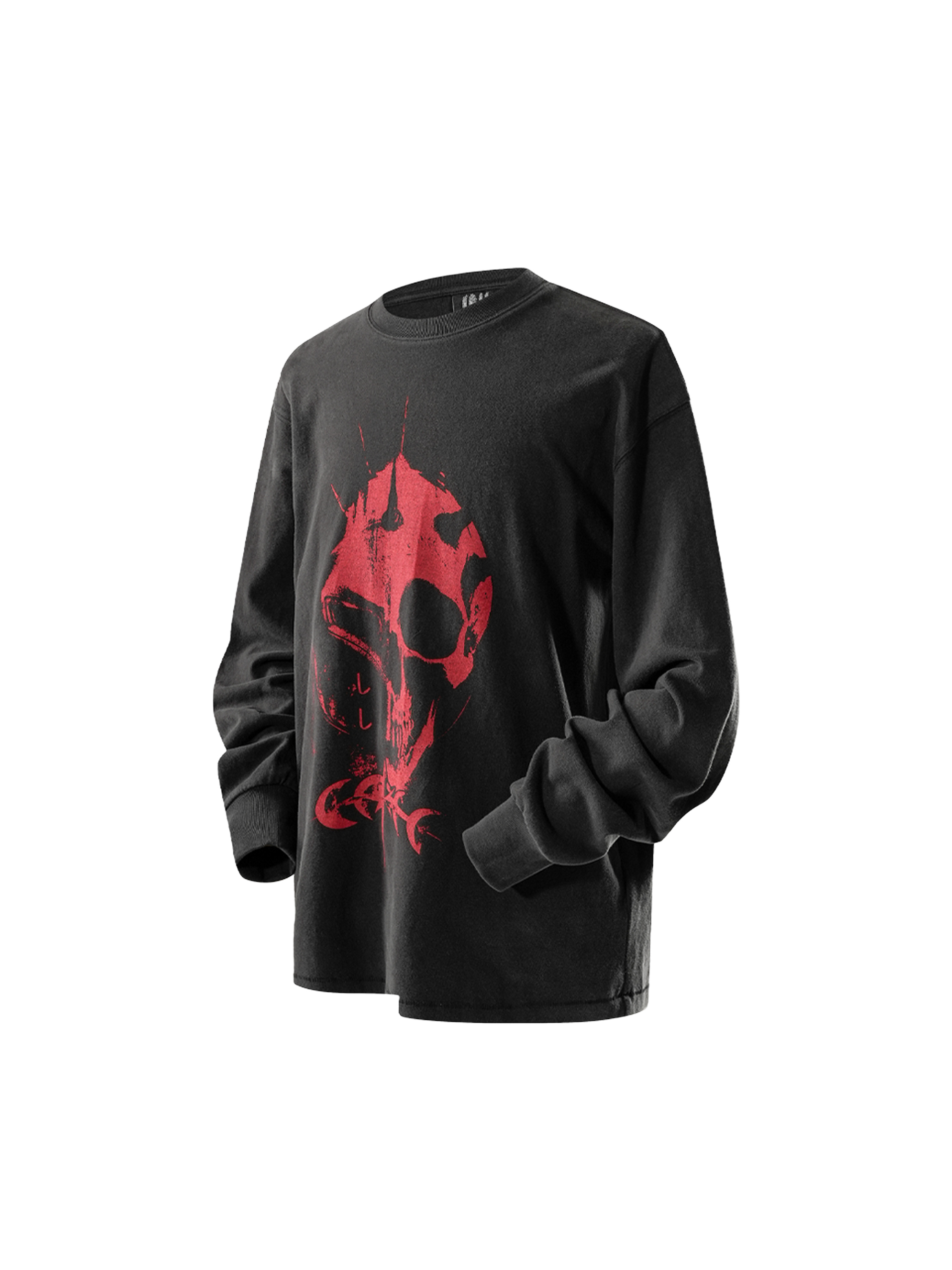 LUMINOUS DAWN KNIGHT AND GHOST PRINTED LONG TEE