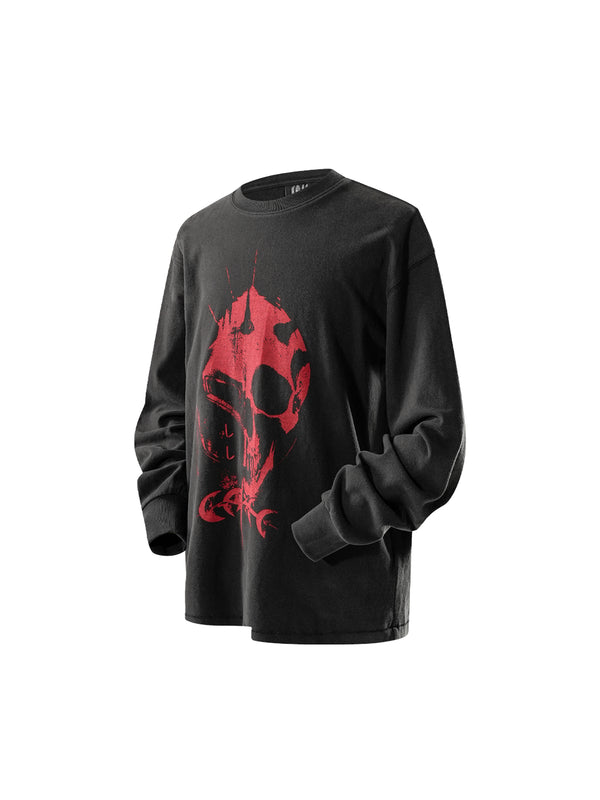 LUMINOUS DAWN KNIGHT AND GHOST PRINTED LONG TEE