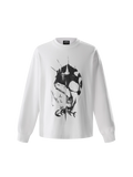 TBHNP Luminous Dawn knight and ghost print long-sleeve tee — men's streetwear graphic tee