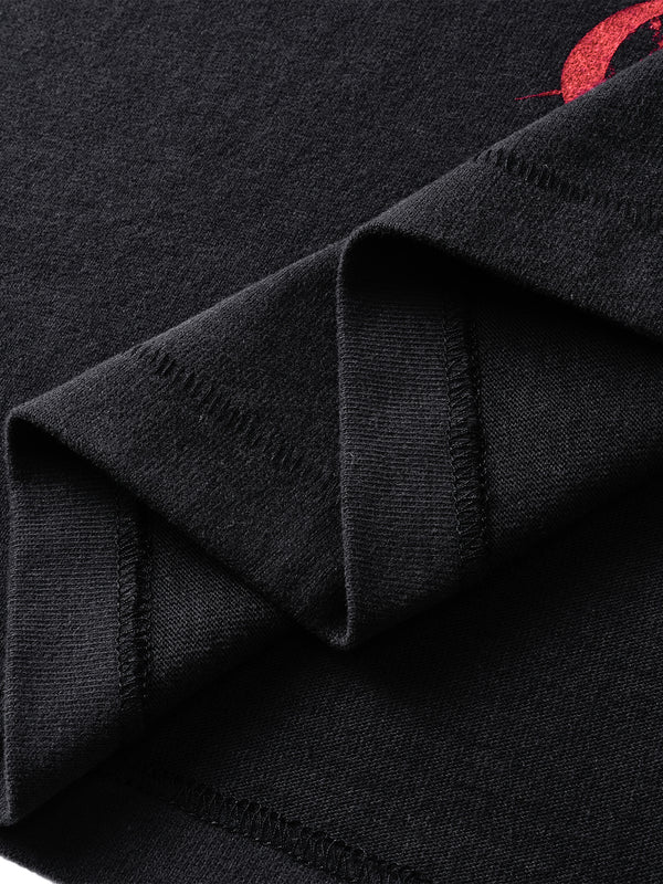 LUMINOUS DAWN KNIGHT AND GHOST PRINTED LONG TEE