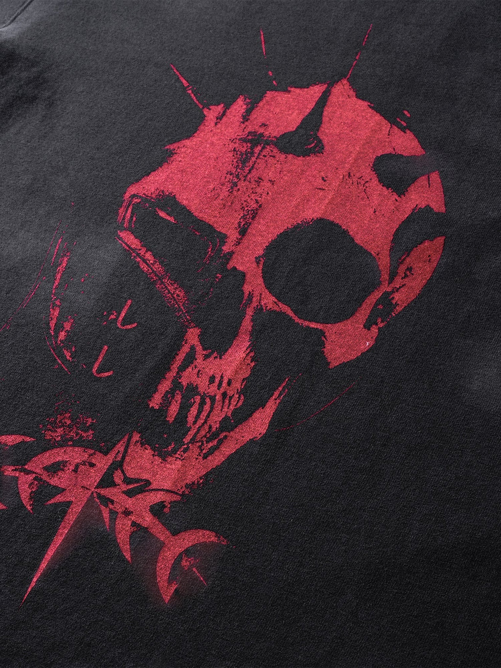 TBHNP Luminous Dawn knight and ghost print long-sleeve tee — men's streetwear graphic tee