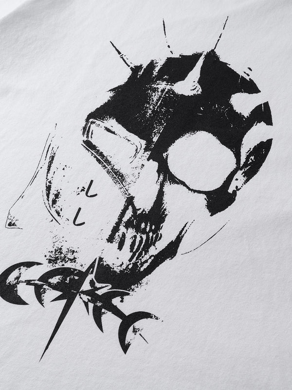 LUMINOUS DAWN KNIGHT AND GHOST PRINTED LONG TEE