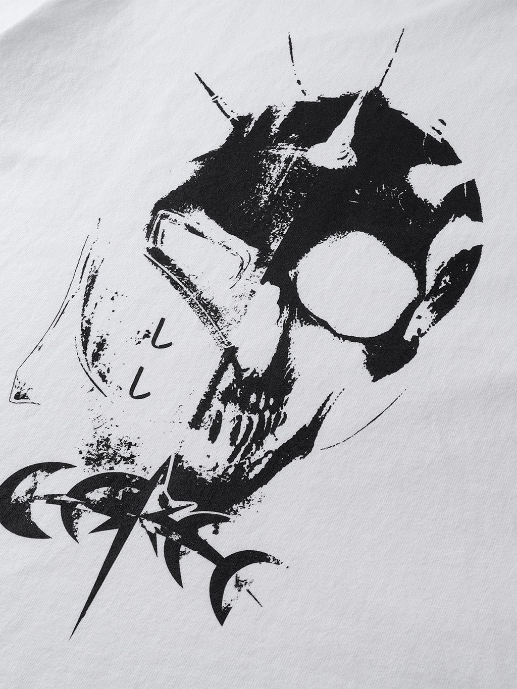 TBHNP Luminous Dawn knight and ghost print long-sleeve tee — men's streetwear graphic tee