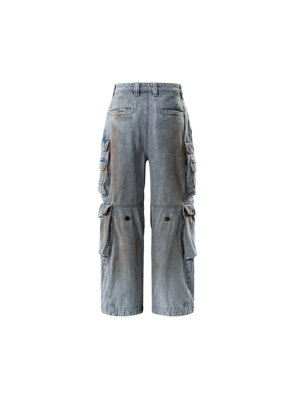 DISCIPLE ADJUSTABLE MULTI-POCKET WIPE DIRTY OVERALLS